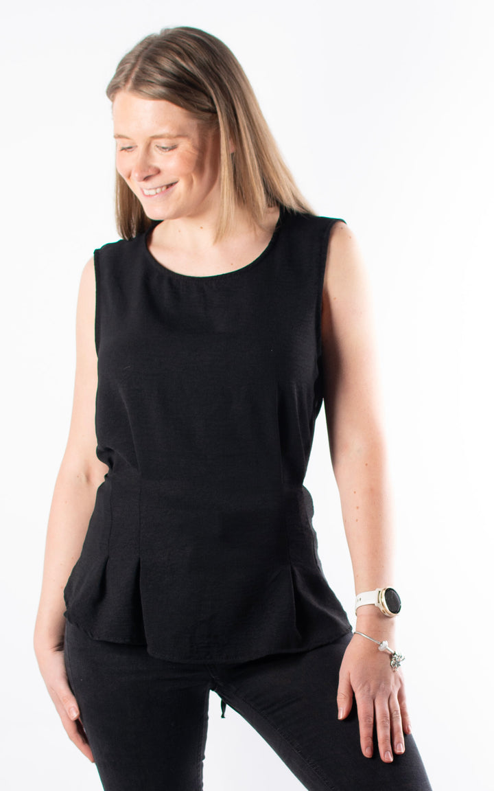 Tie Back Top | Black