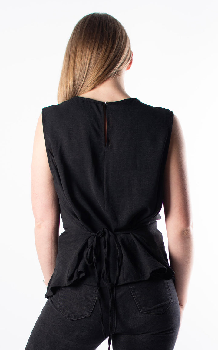 Tie Back Top | Black