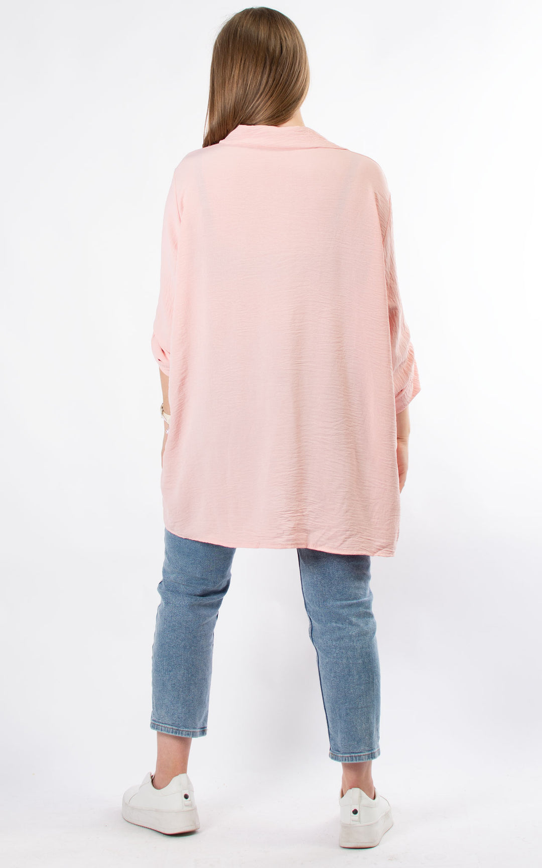Tilly Button V-neck | Baby Pink