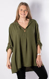 Tilly Button V-neck | Khaki