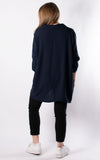 Tilly Button V-neck | Navy