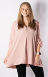 Tilly Button V-neck | Pink