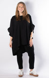 Tilly Frill Sleeve Top | Black