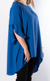 Tilly Frill Sleeve Top | Cobalt