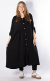 Tilly Shirt Dress | Black