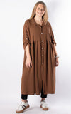 Tilly Shirt Dress | Brown