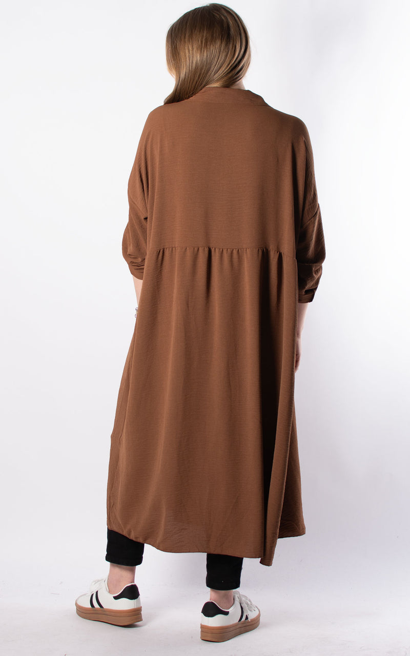 Tilly Shirt Dress | Brown