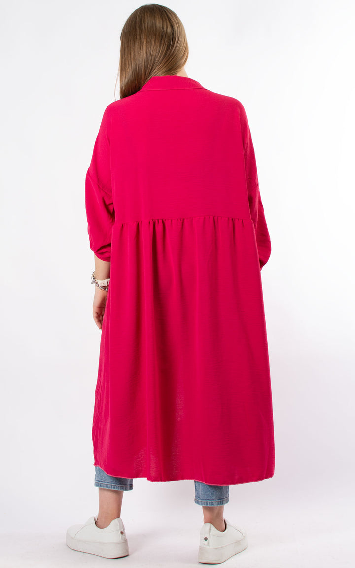 Tilly Shirt Dress | Hot Pink