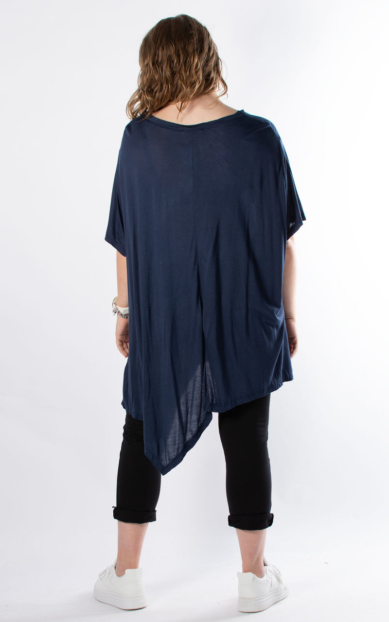 Tina Asymmetric Top | Navy