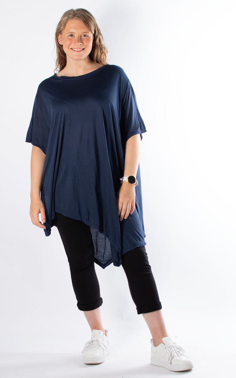 Tina Asymmetric Top | Navy