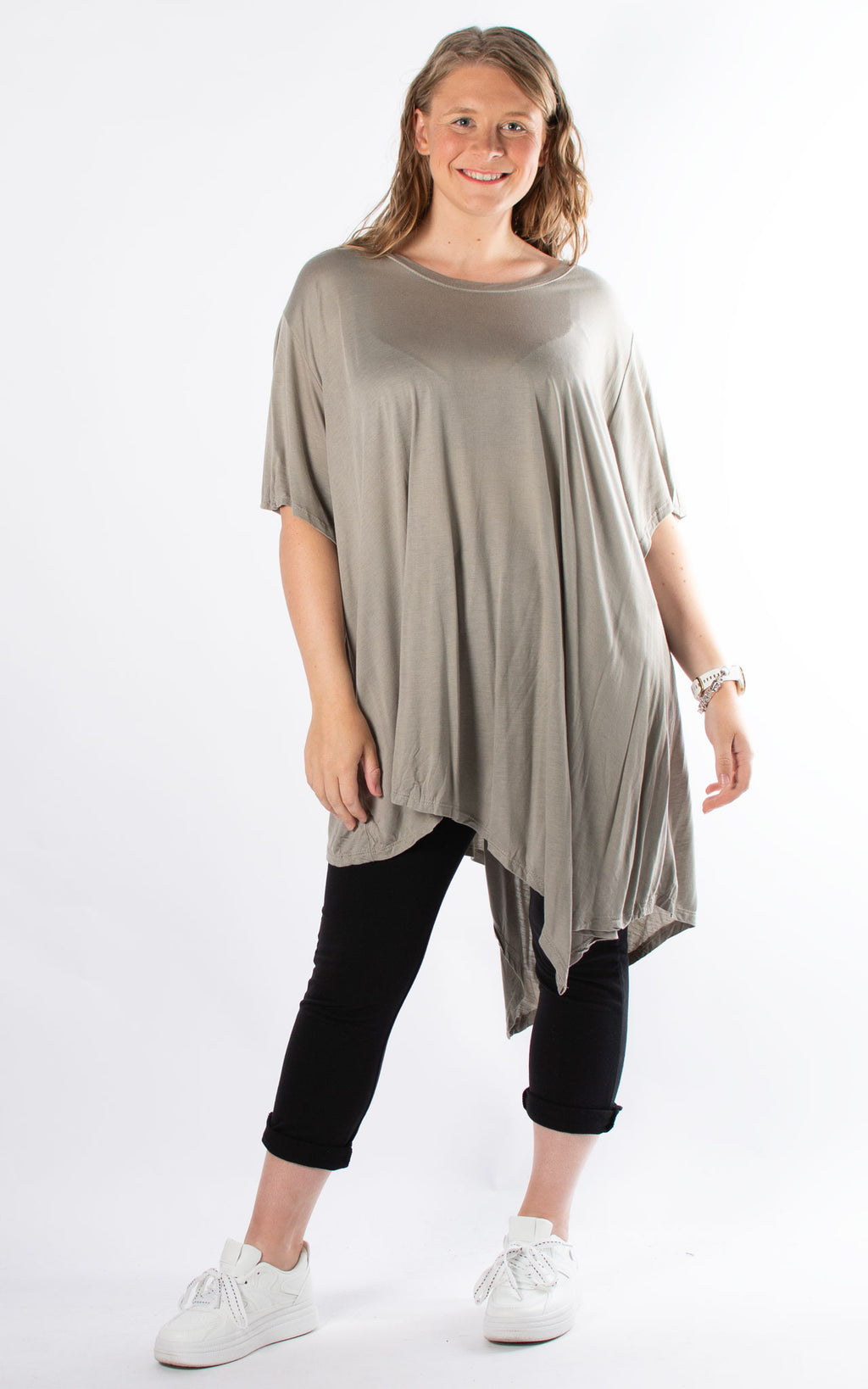 Tina Asymmetric Top | Taupe