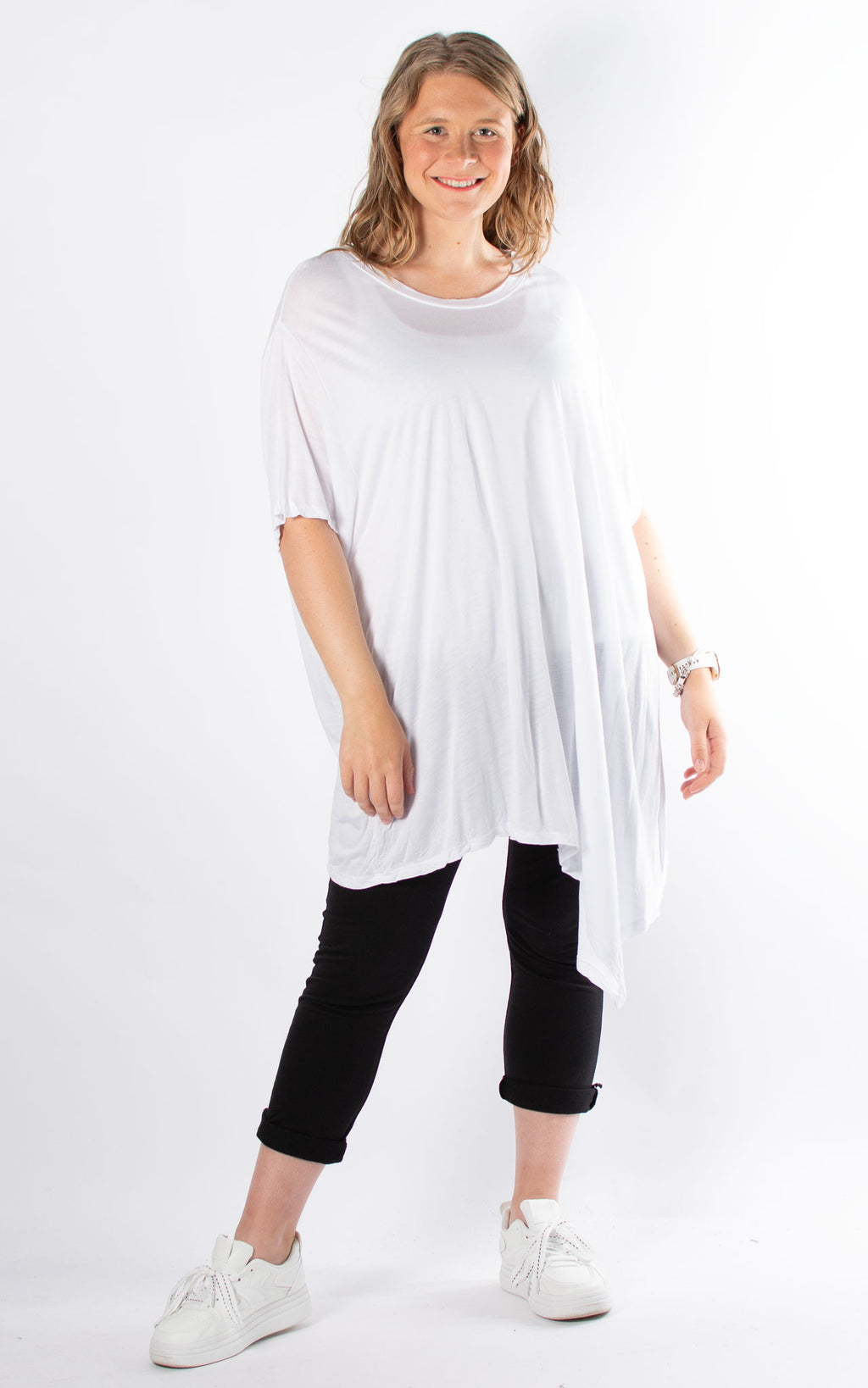 Tina Asymmetric Top | White