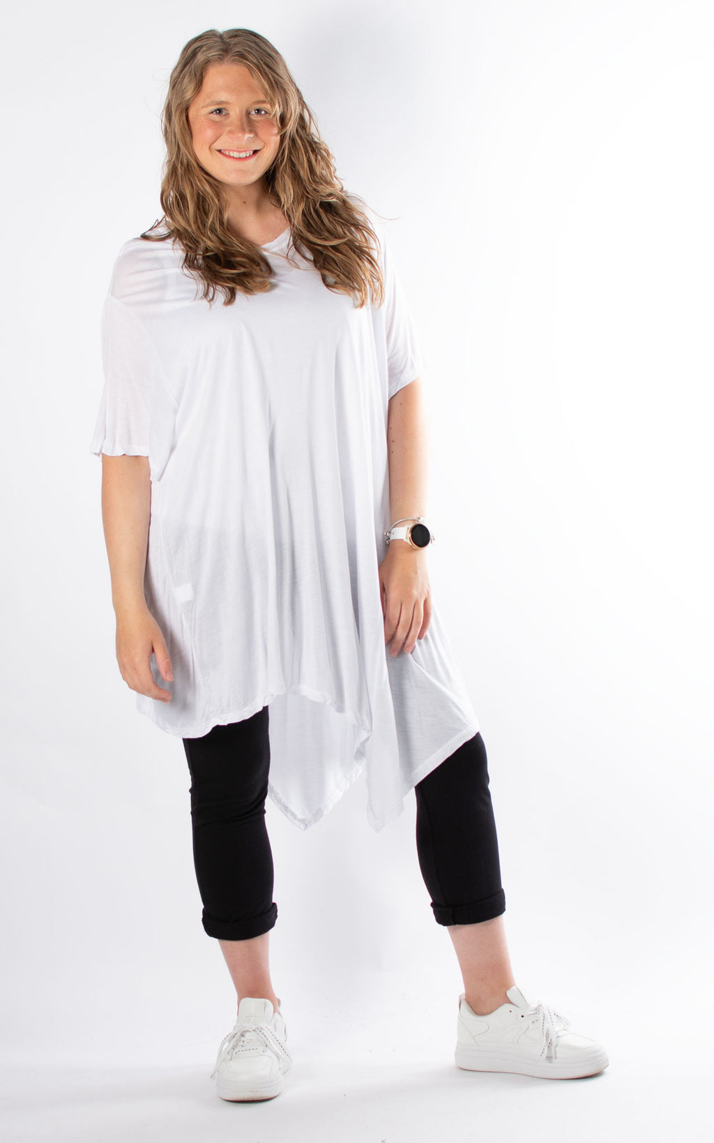 Tina Asymmetric Top | White