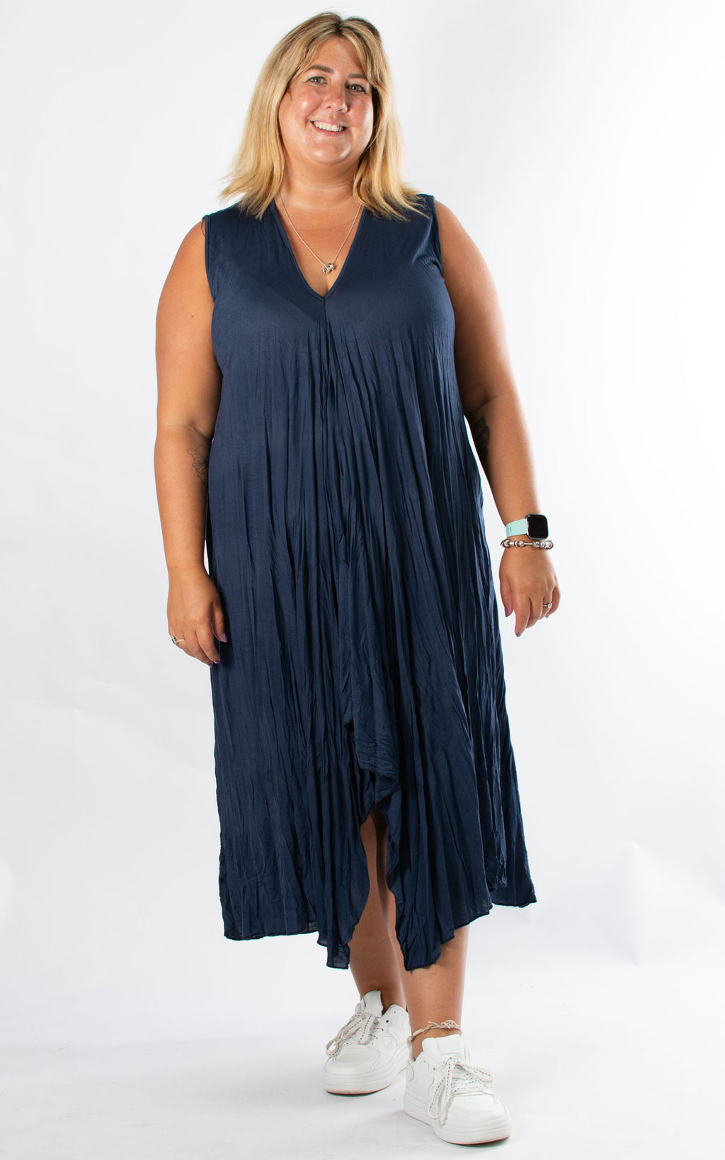 Tina Sleeveless Dress | Navy