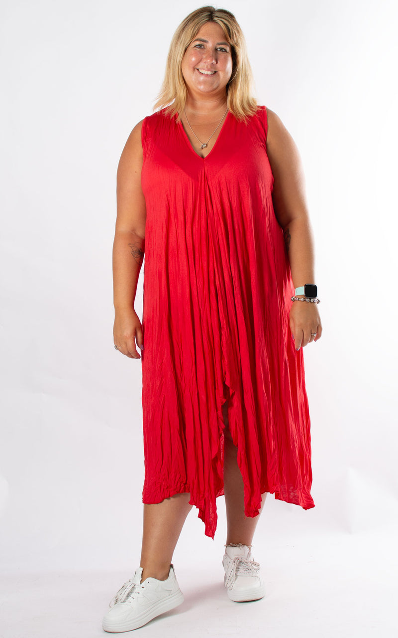 Tina Sleeveless Dress | Red