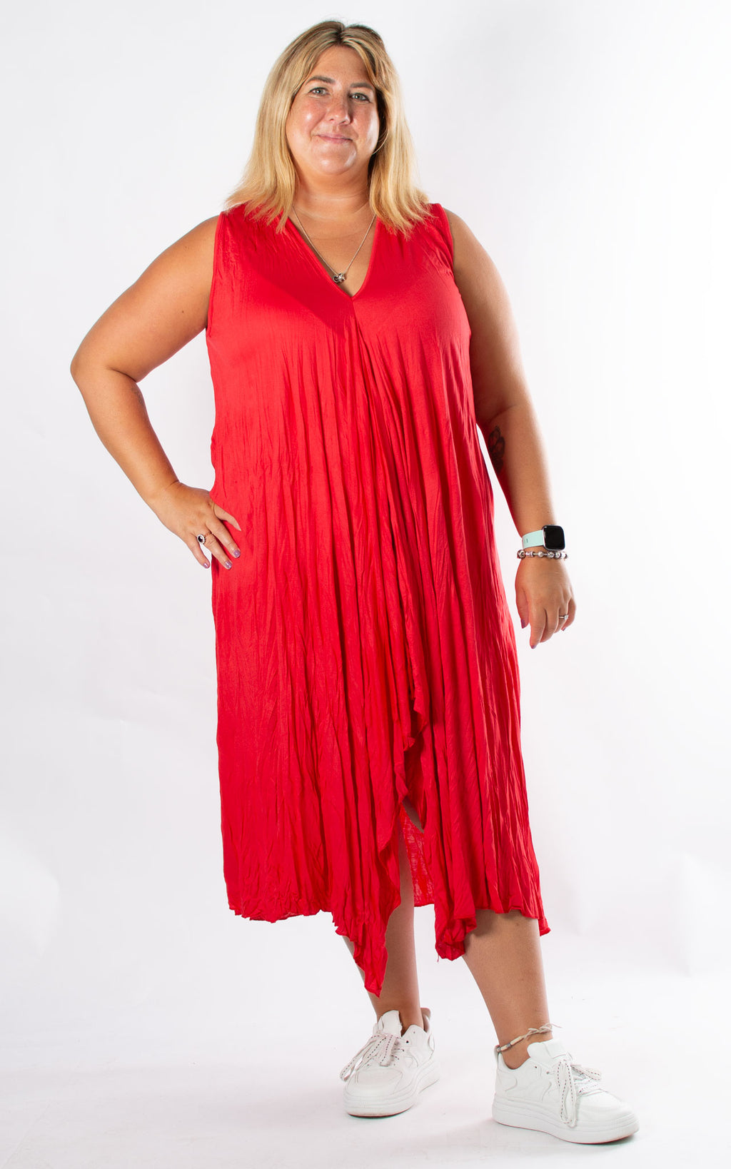 Tina Sleeveless Dress | Red