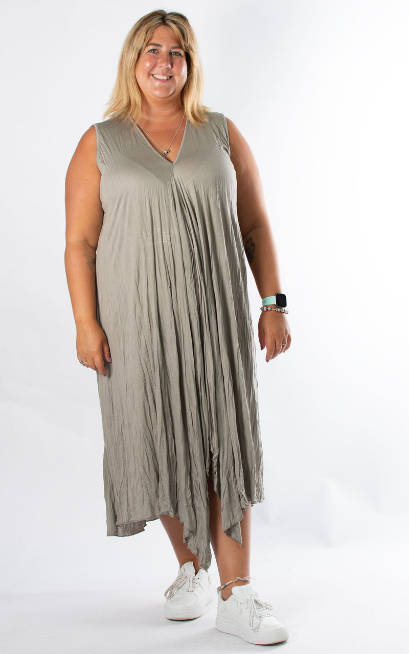 Tina Sleeveless Dress | Taupe