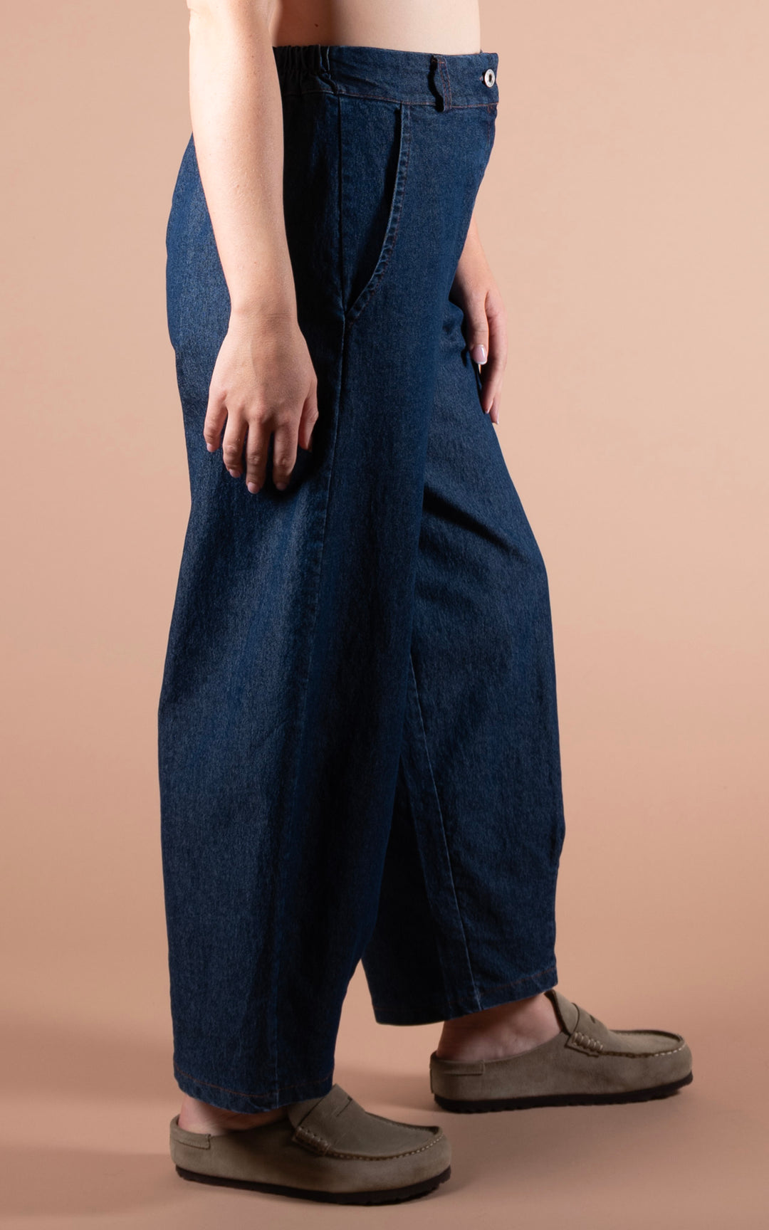 Tova Barrel Denim Jean | Dark Denim
