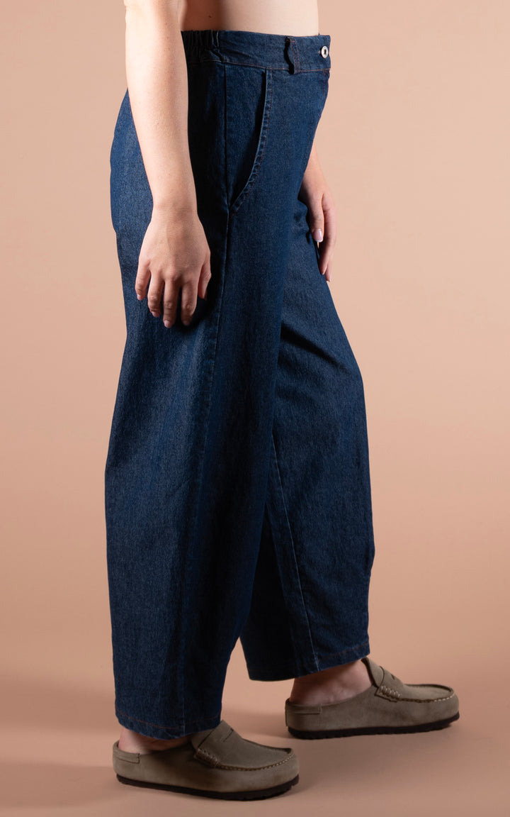 Tova Barrel Denim Jean | Dark Denim