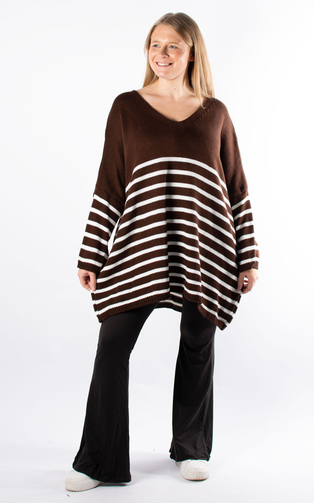 Toya Stripe Jumper | Chocolate