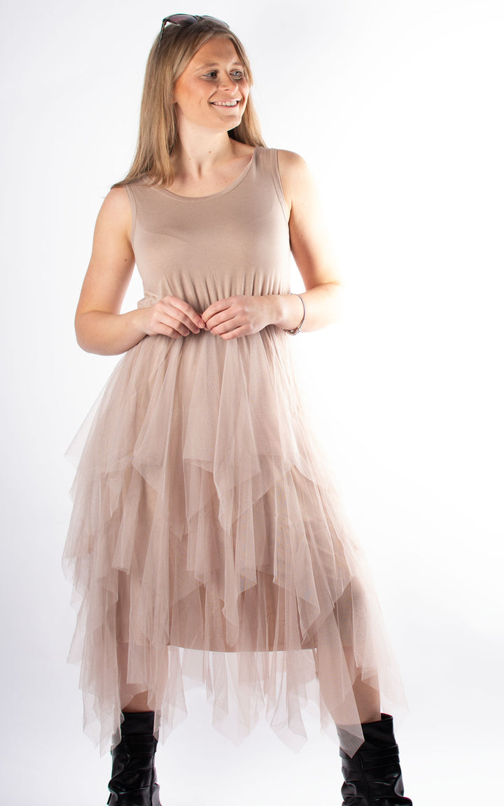 Tutu Dress | Beige