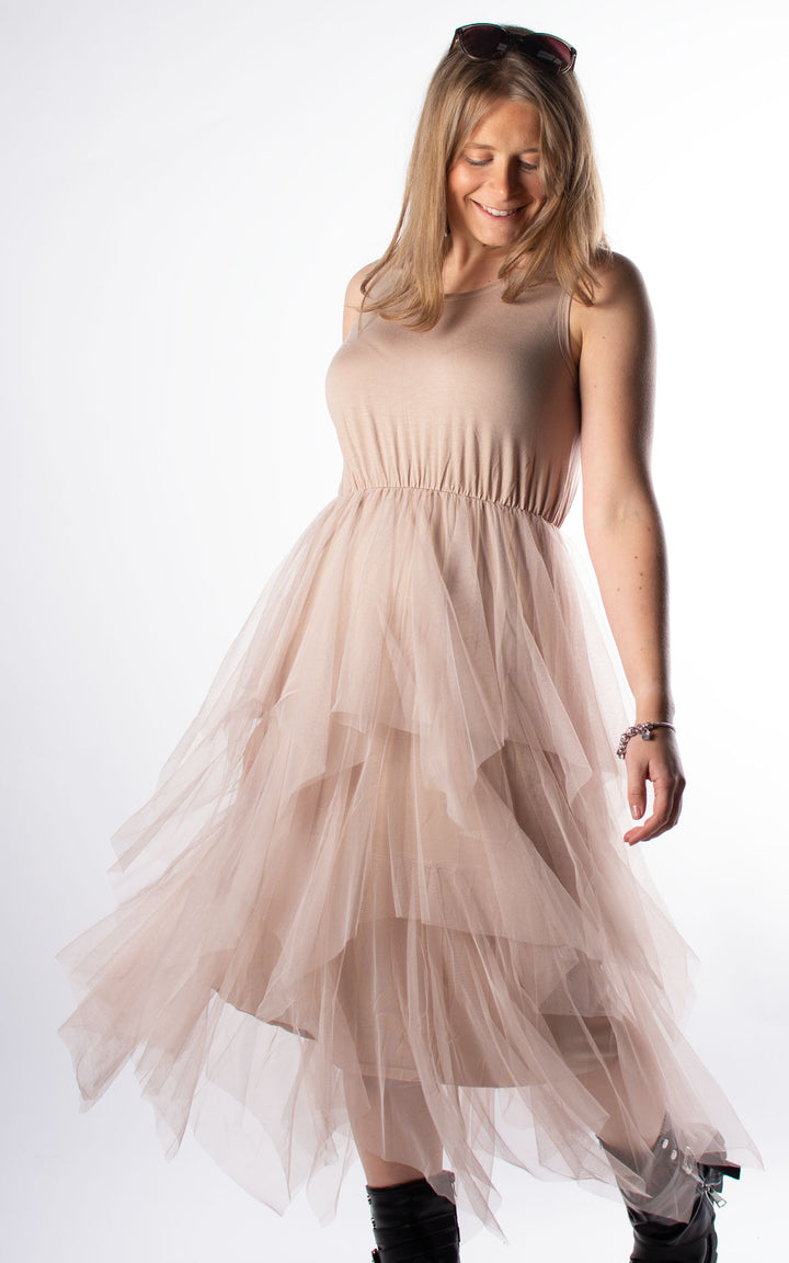 Tutu Dress | Beige