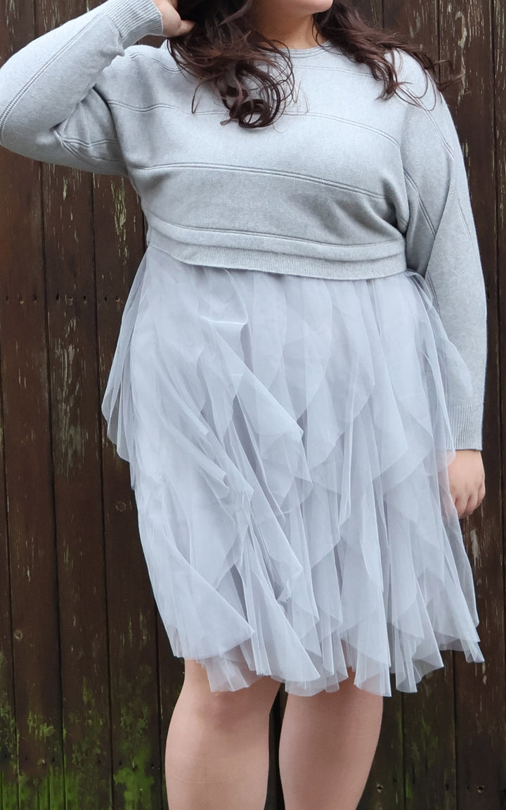 Two Piece Jumper Dress | Grey