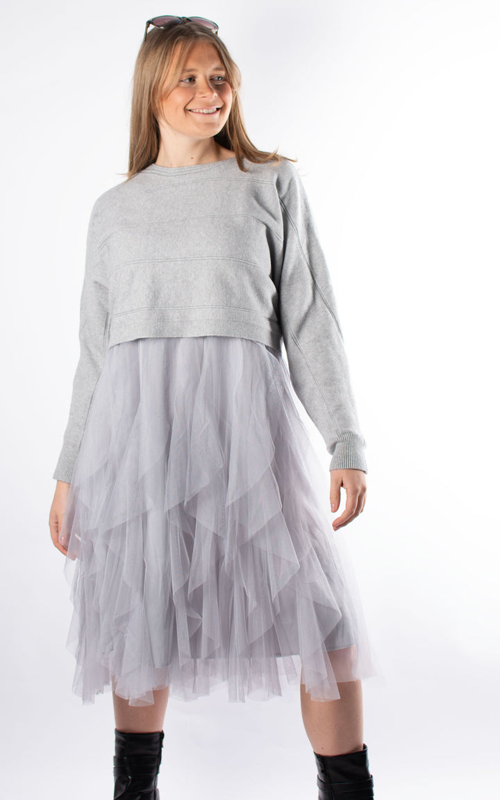 Two Piece Jumper Dress | Grey