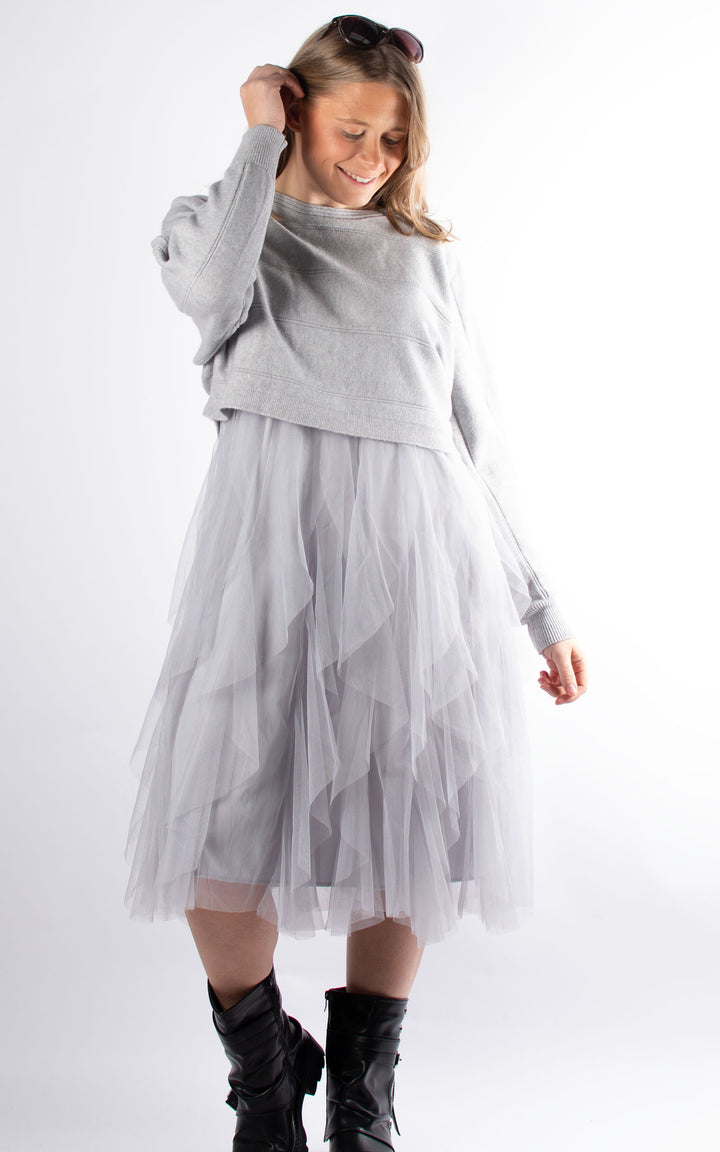 Two Piece Jumper Dress | Grey