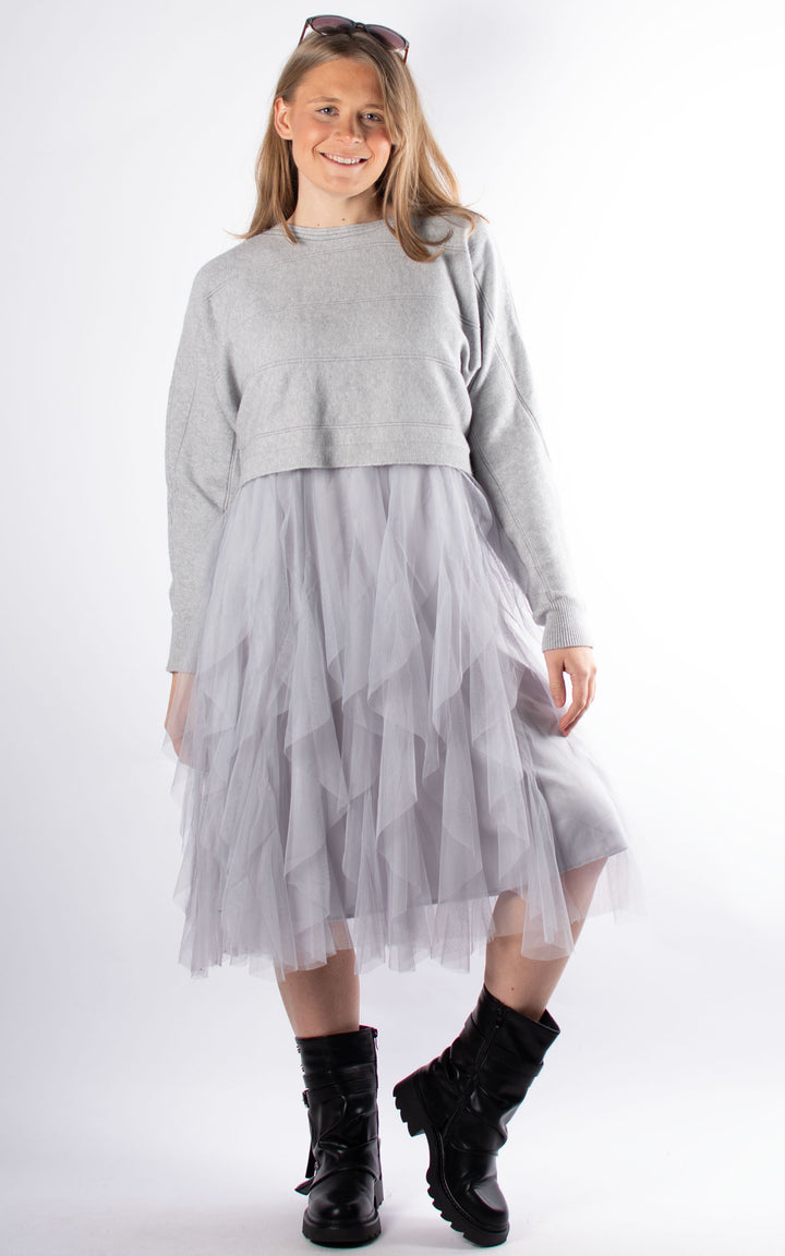 Two Piece Jumper Dress | Grey