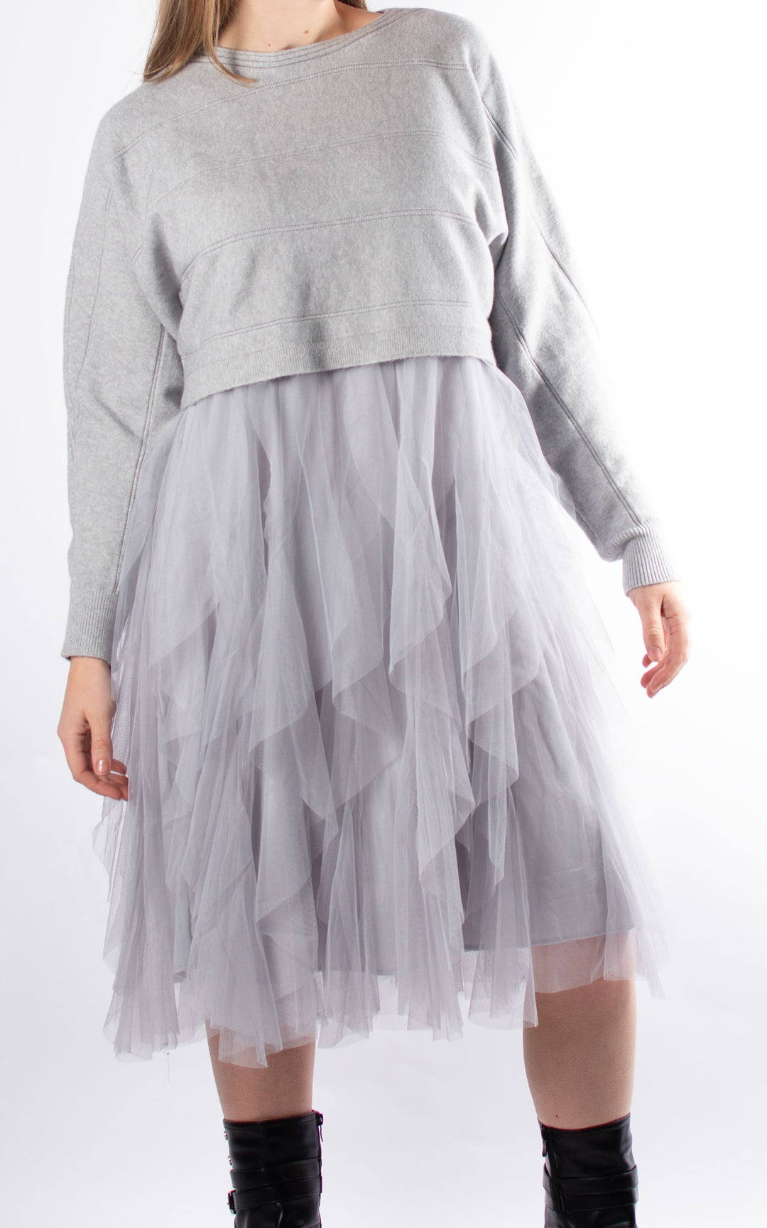 Two Piece Jumper Dress | Grey