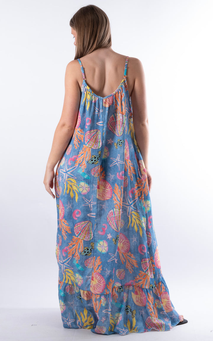 Under the Sea Pattern Dress | Denim