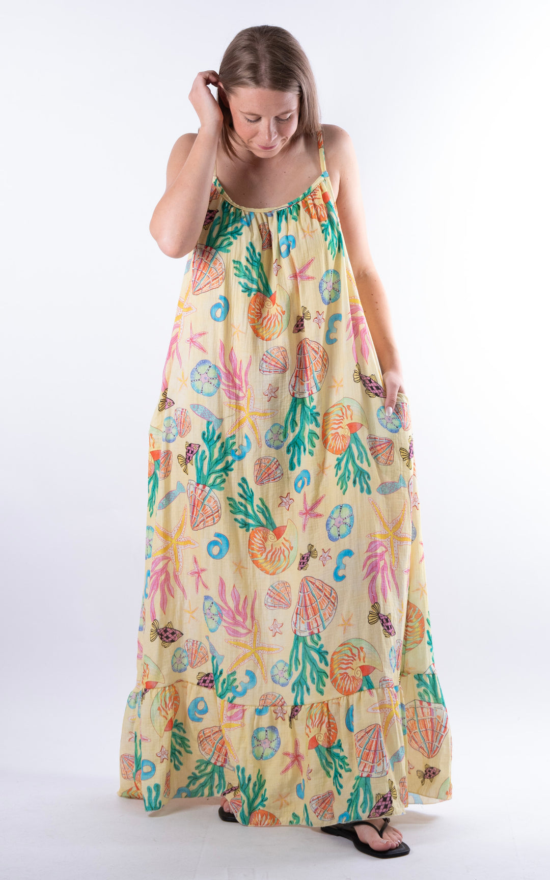 Under the Sea Pattern Dress | Yellow