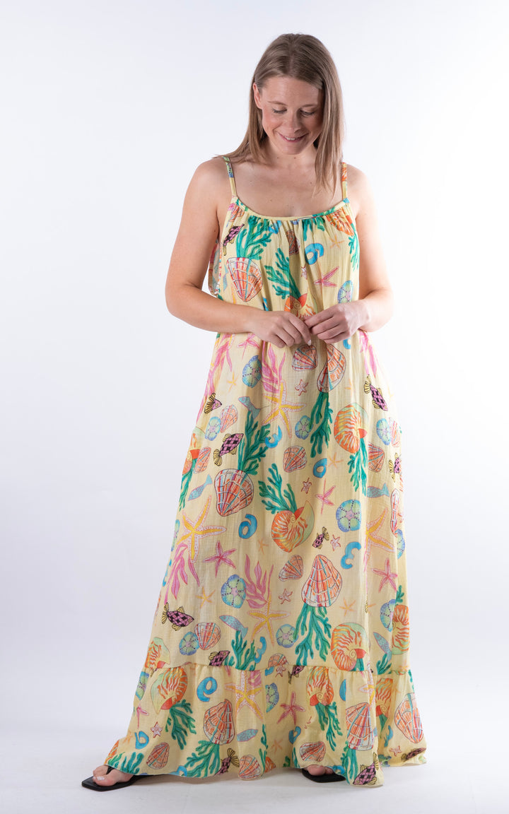 Under the Sea Pattern Dress | Yellow