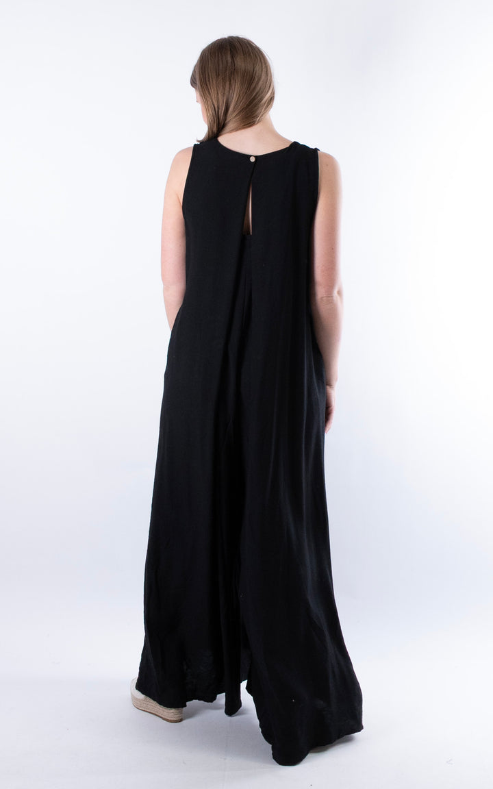 Ursula V-Neck Jumpsuit | Black