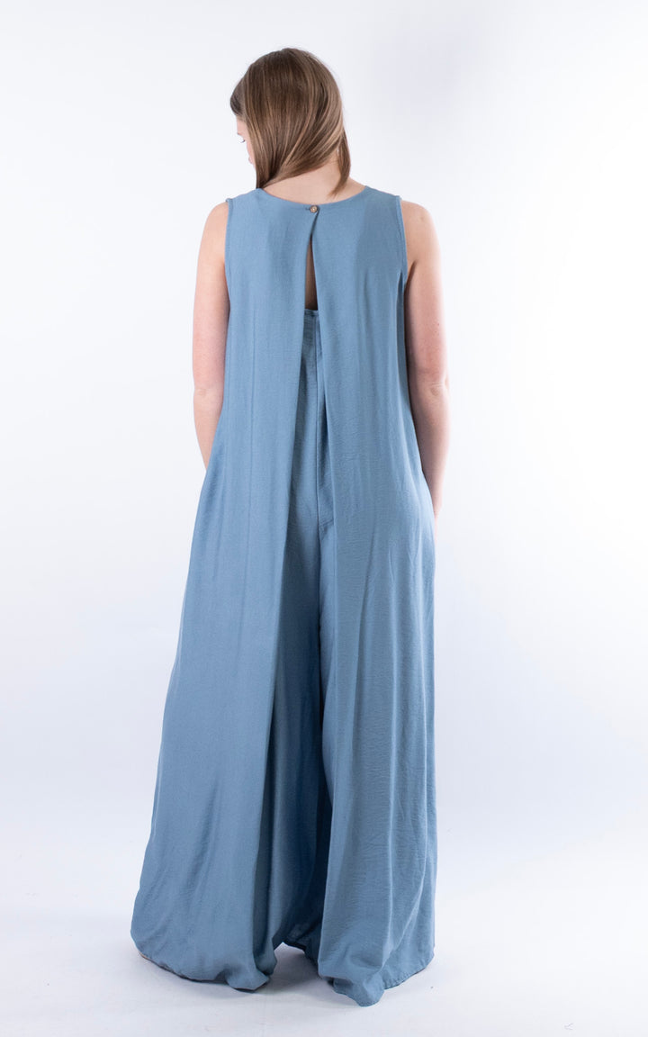 Ursula V-Neck Jumpsuit | Denim