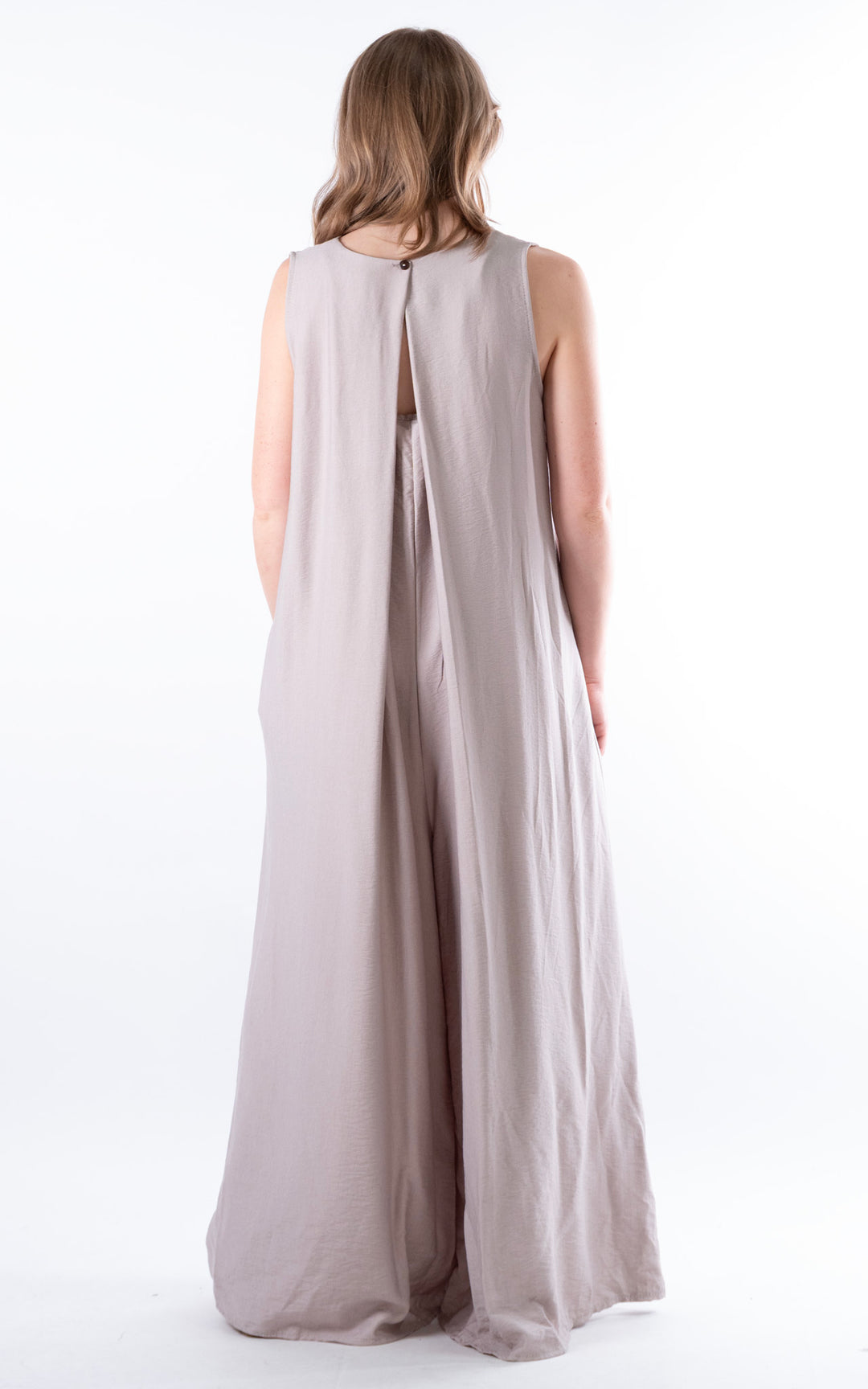 Ursula V-Neck Jumpsuit | Taupe