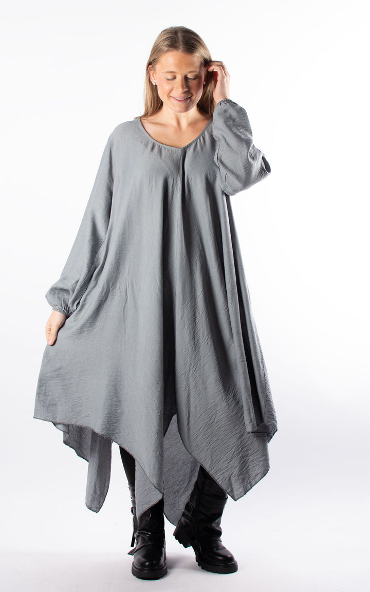 V Neck Tunic Dress | Grey