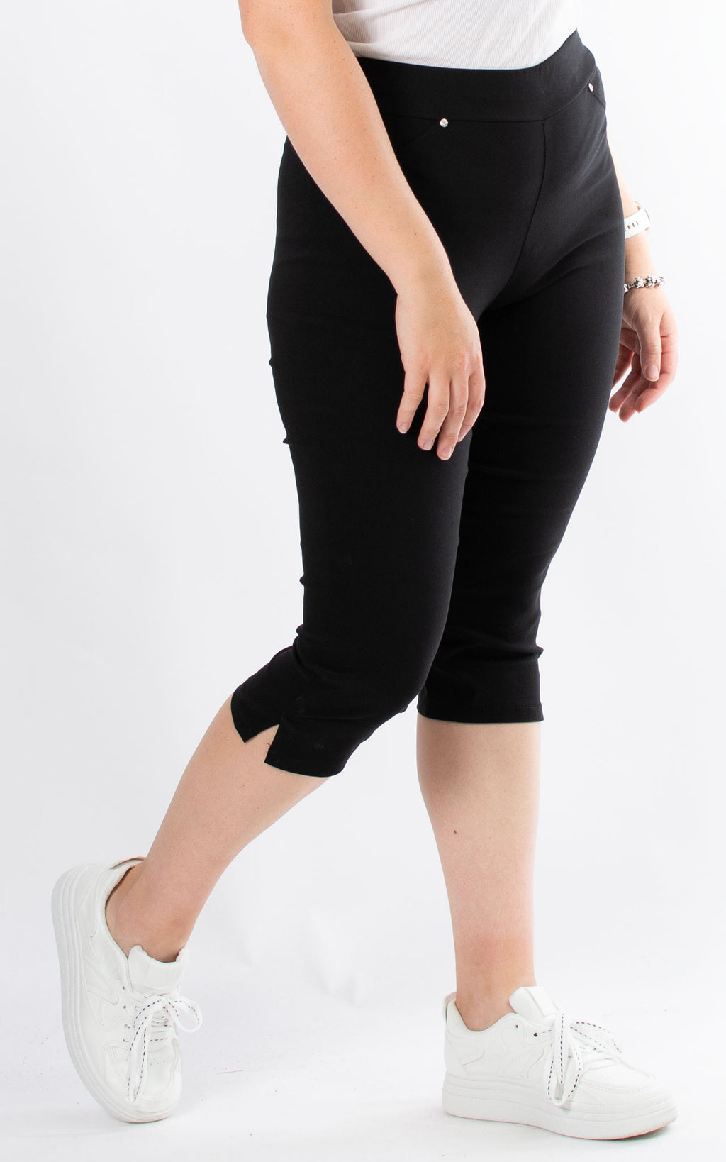 Valeria Cropped Pants | Black