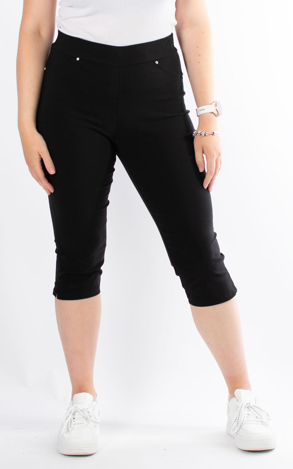 Valeria Cropped Pants | Black