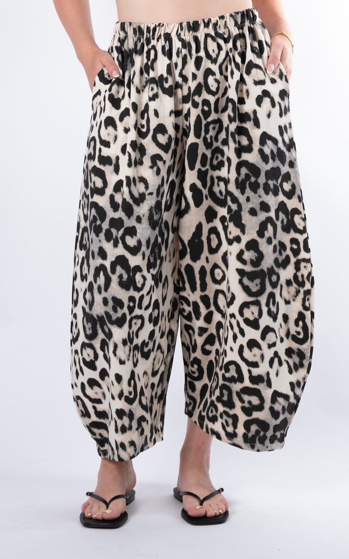 Veda Wide Leg Trouser | Leopard