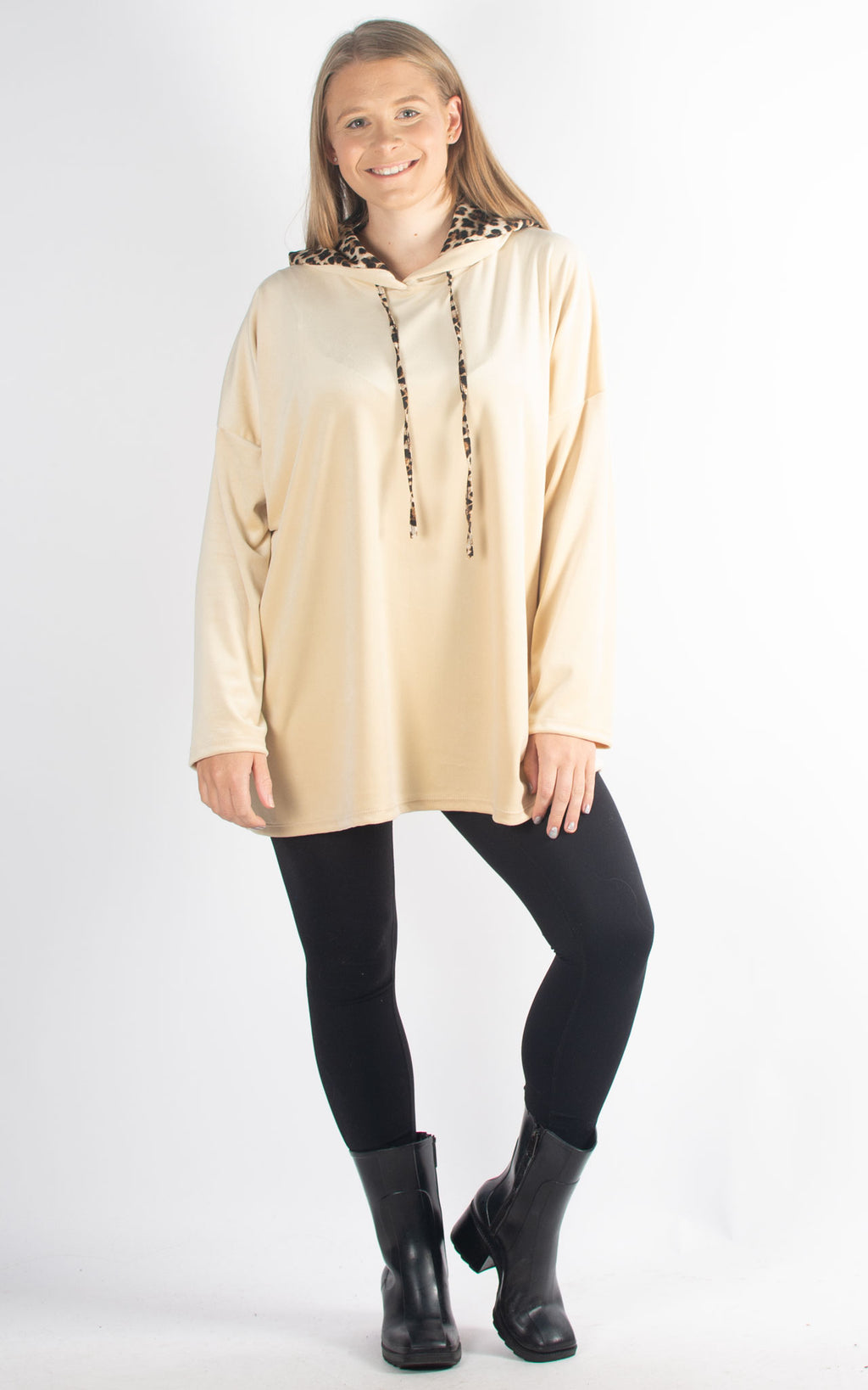 Velvet Hoodie | Pale Gold