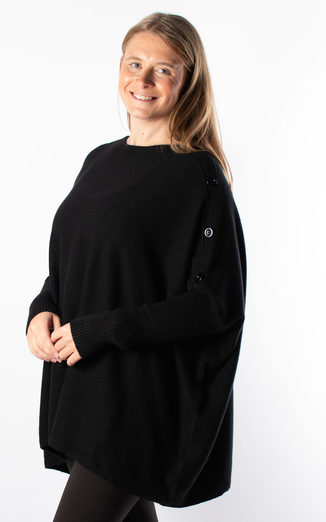 Verity Button Jumper | Black