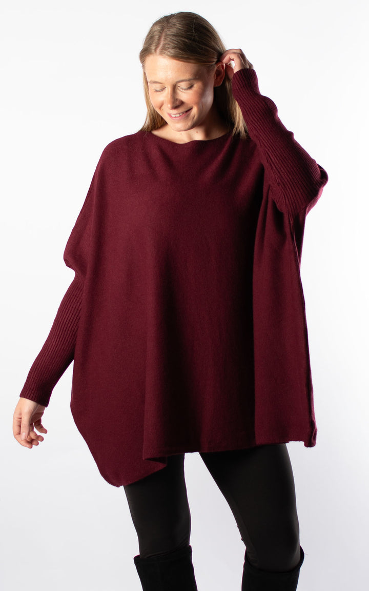Verity Button Jumper | Burgundy