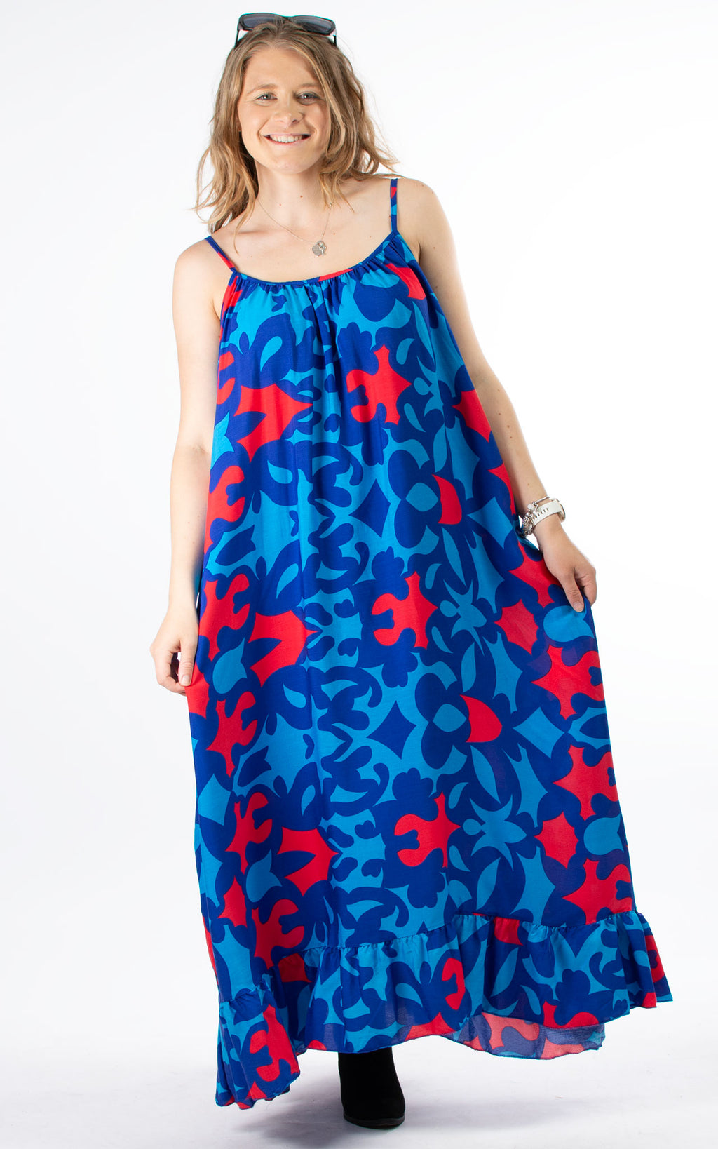 Verona Maxi Strap Dress | Navy