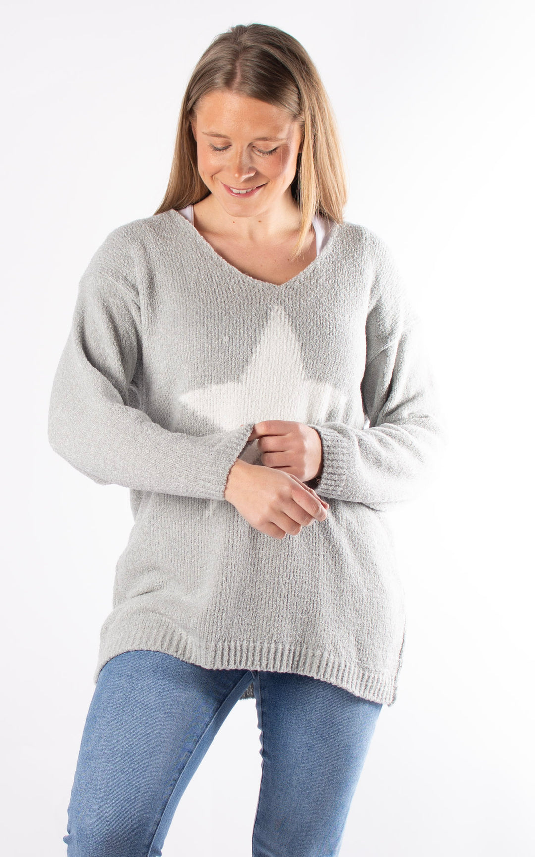 Veronica Star Jumper | Grey