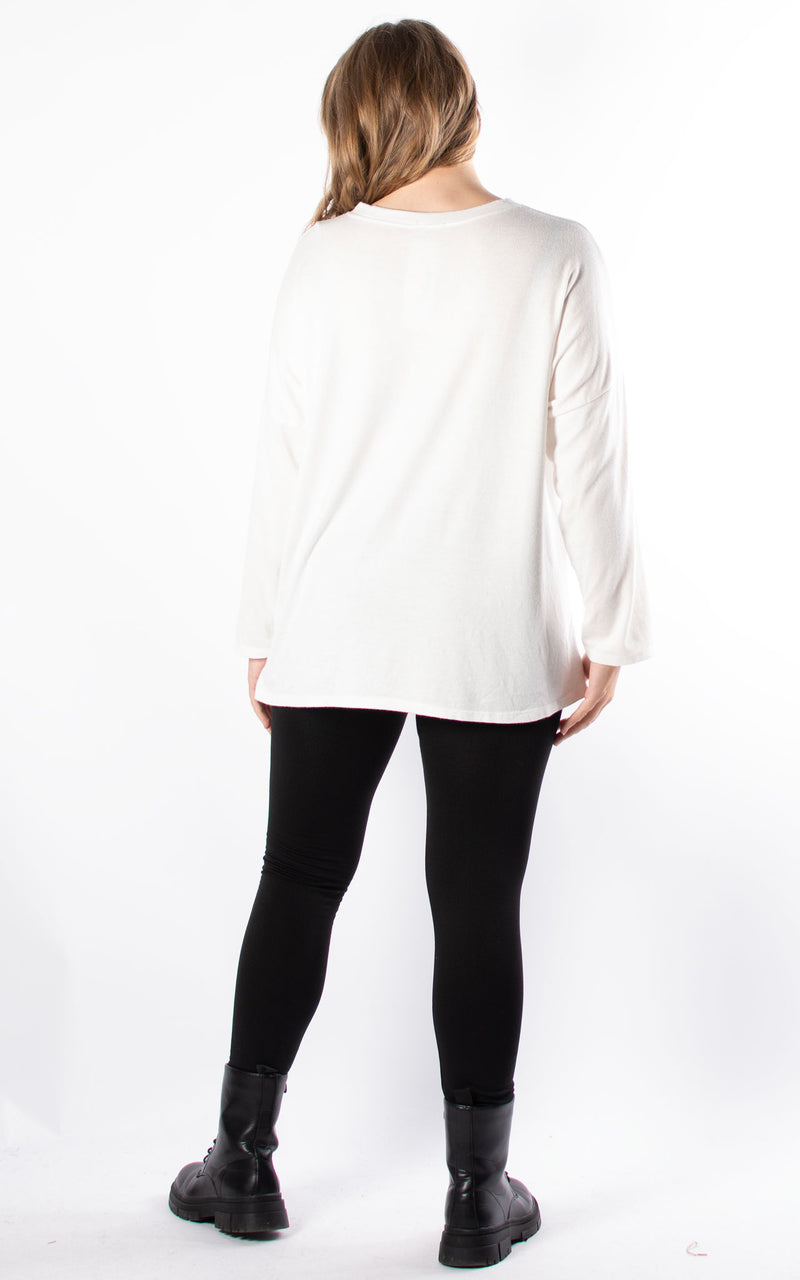 Vicky Sparkle Top | Winter White