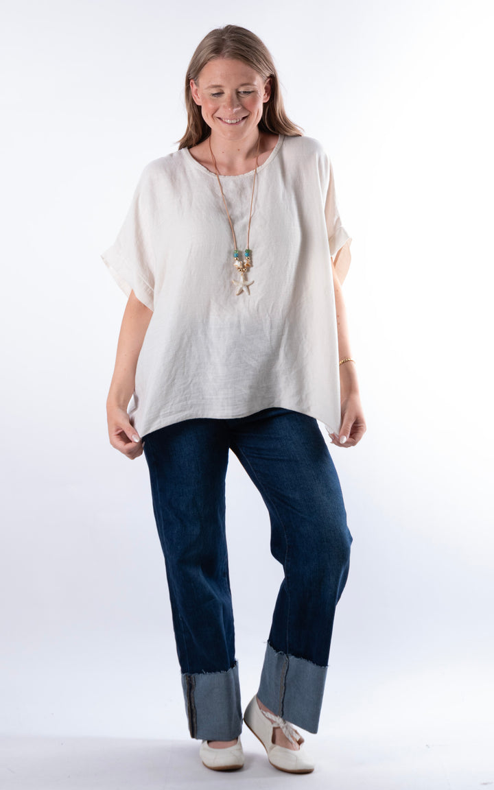 Viola Necklace Top | Beige