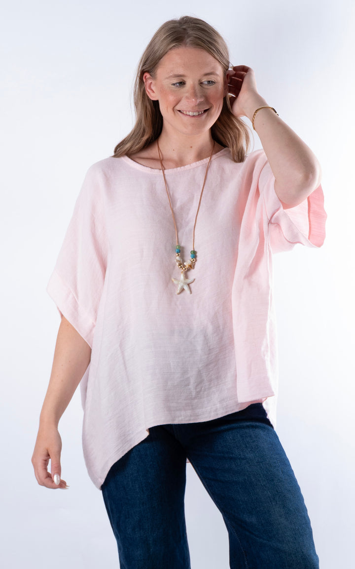 Viola Necklace Top | Pink