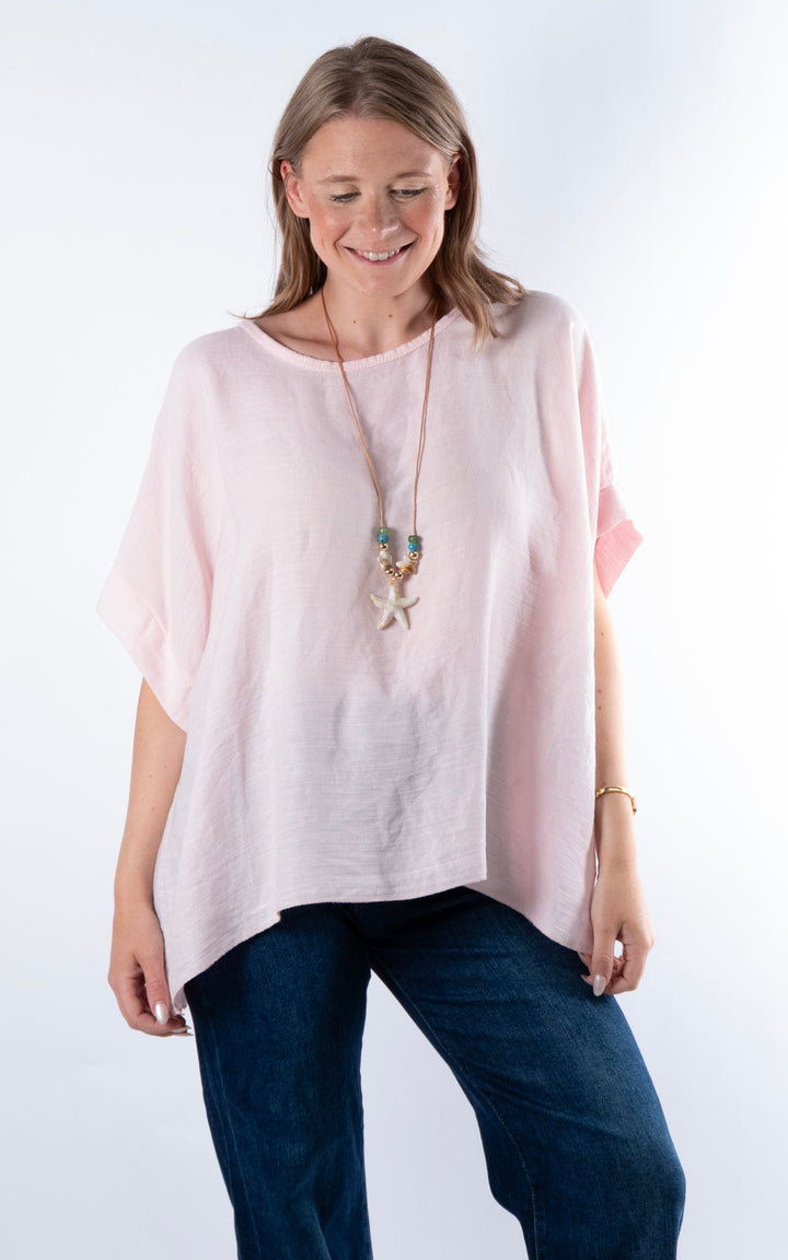 Viola Necklace Top | Pink